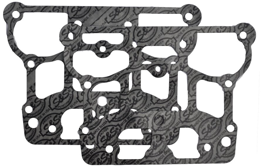 (19) ROCKER BOX BASE GASKET S&S V111 117 124 SOLD IN PAIRS - Click Image to Close