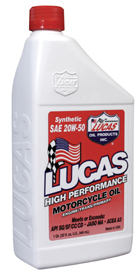 OIL 20W-50 LUCAS 100% SYNTHETIC SOLD PER QUART - Click Image to Close
