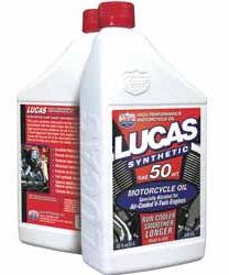 OIL, MOTOR, 50W LUCAS SYNTHETIC VTWIN - Click Image to Close