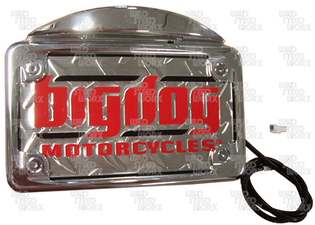 LICENSE PLATE TAG MOUNT ASSEMBLY COMPLETE POLISHED - Click Image to Close