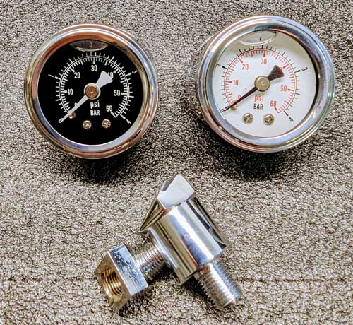 OIL PRESSURE GAUGE KIT FACE IS BLACK - Click Image to Close