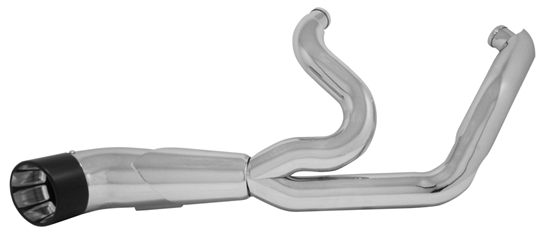 (image for) EXHAUST SYSTEM 2 INTO 1 CHROME DEEP CUT BLACK TIP LSD ONLY